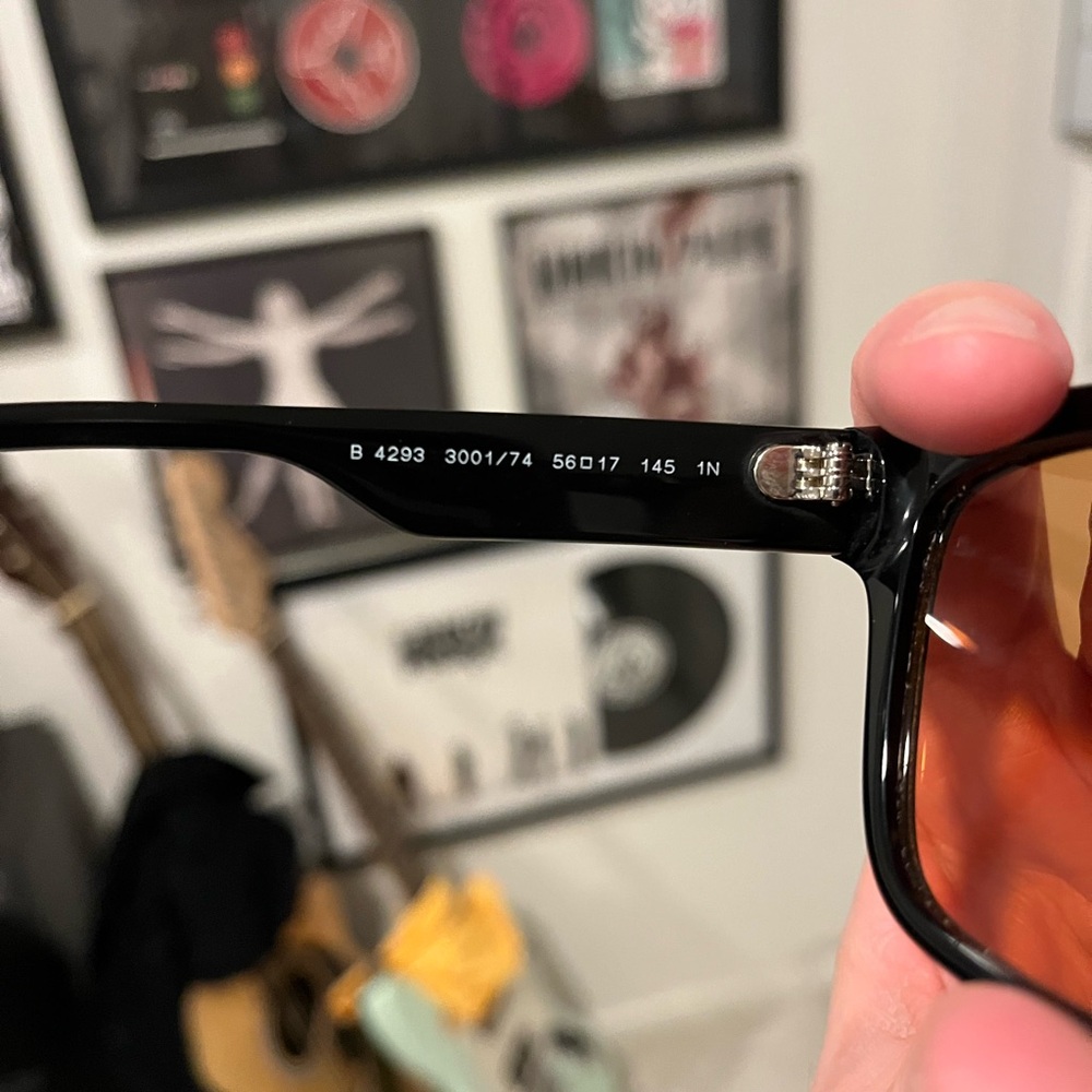 Burberry Black and Gold Sunglasses - Picture 3 of 4